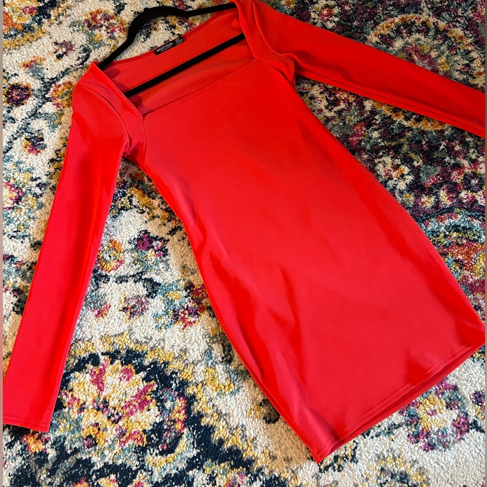 Nasty Gal Square Neck Body-Con Dress